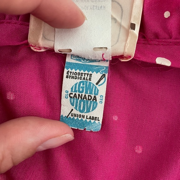 Vintage 70’s Pink Polka Dot Dress - Picture 7 of 7